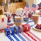 Wrapables Red White and Blue Patriotic Washi Tape Set for Memorial Day, Veterans Day, Presidents Day, Independence Day (6 Rolls)